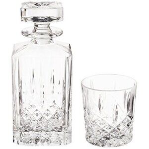 Marquis by Waterford Markham Squared Decanter & Double Old Fashioned Glass Set